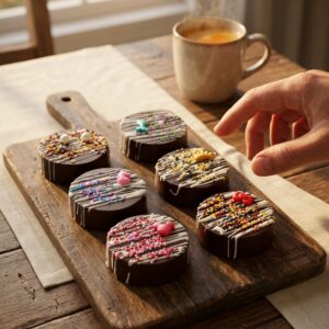 6 Oreos Cover with Chocolate and Edible Images