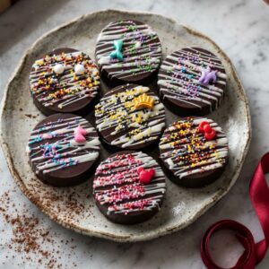 12 Oreos Cover with Chocolate and Edible Images