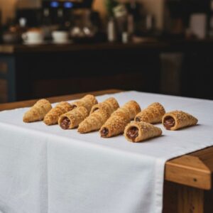 12 Cones filled with Dulce de leche